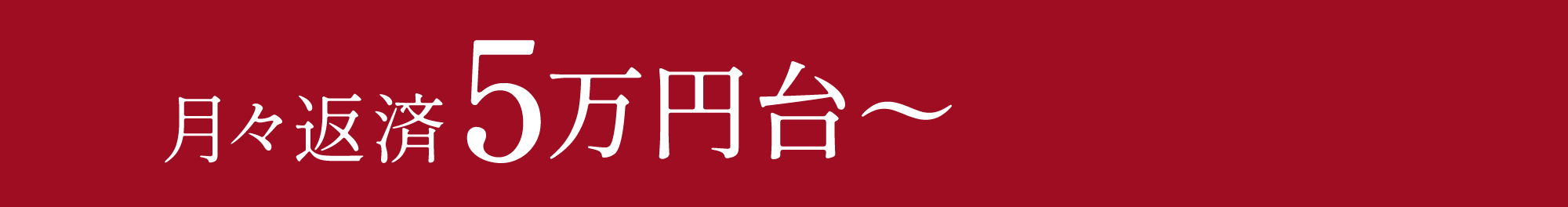 月々返済5万円〜