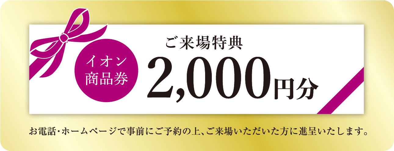 ご来場特典 イオン商品券2,000円分