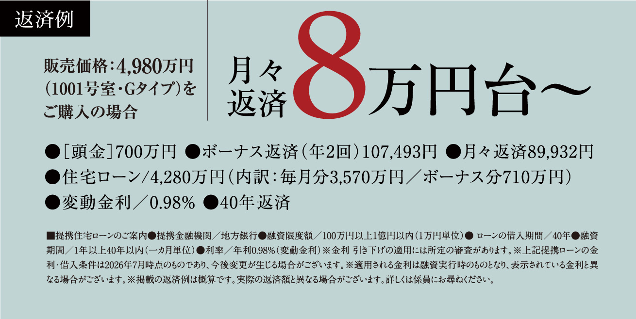 Dタイプ返済例