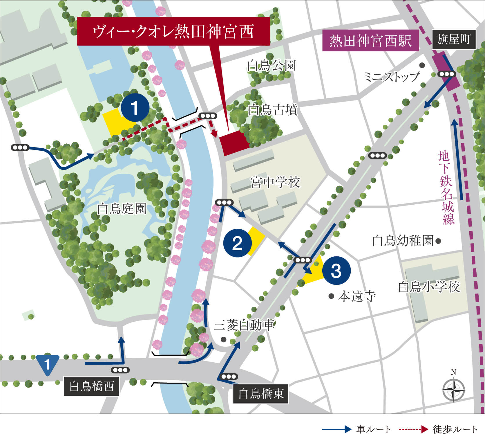 現地モデルルームご案内図 コインパーキング