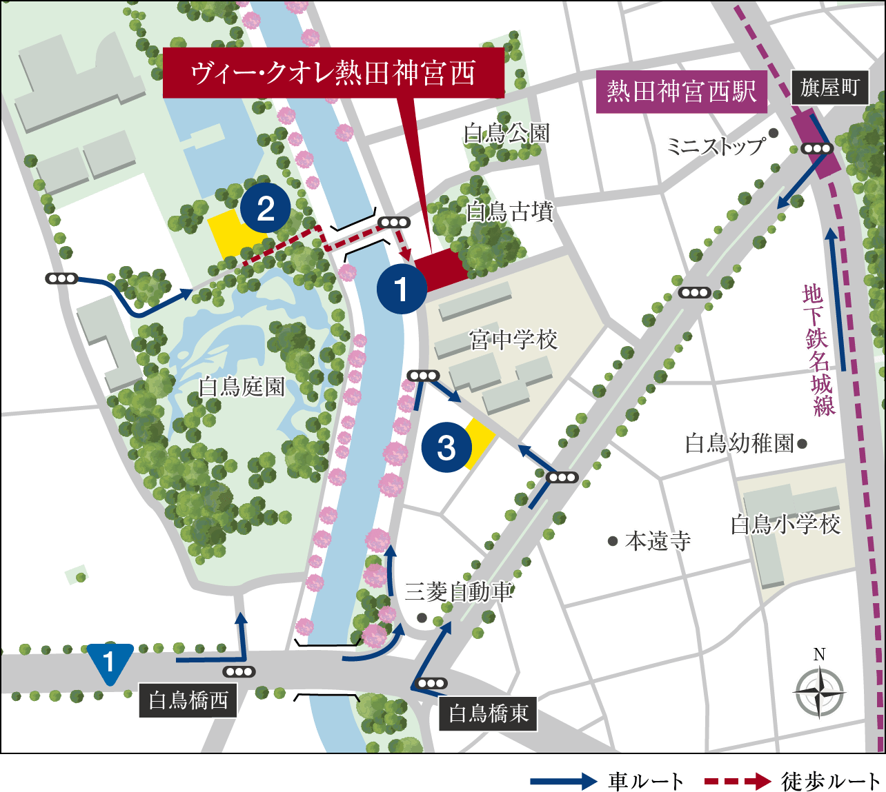 現地モデルルームご案内図 コインパーキング